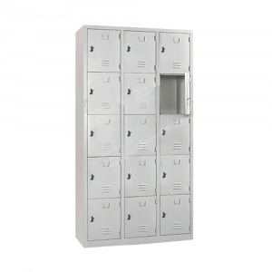 LCRV 15 Door Dual Lock Locker Cabinet
